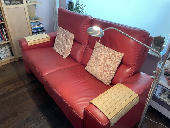 Image 1 of Divano Concept Plus con 2 posti e mezzo, colore rosso relax (Grand Classic)