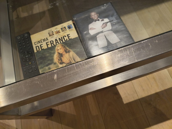 Salontafel van glas en metaal – Aluminium (photo 3 of 5)