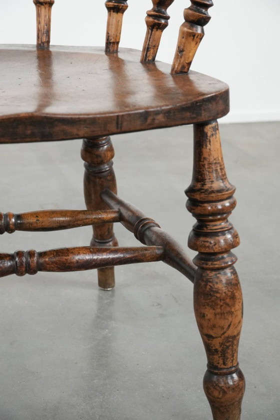 Image 1 of Sedia da capitano/sedia laterale/sedia da scrivania antica inglese dei primi del XIX secolo.