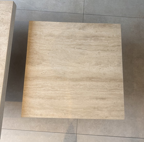 Set of 2 Travertine Coffee tables Richmond Interiors (photo 3 of 7)