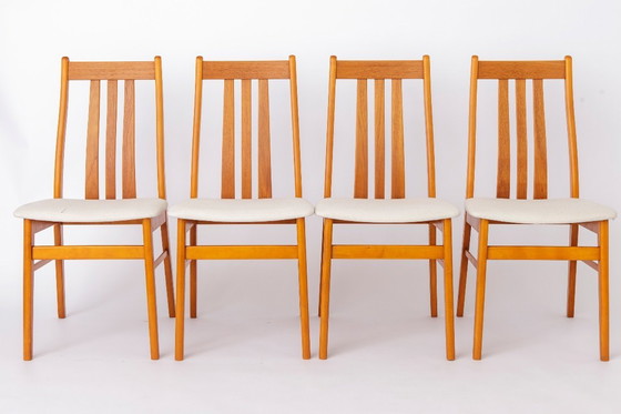 Image 1 of Set of 6 Farstrup Teak Dining Chairs, Danish Mid Century Chairs 1960s, Vintage Teak Chairs Newly Upholstered