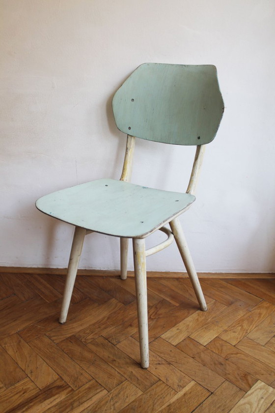 Set di 6 sedie da pranzo TON | Finitura originale color pastello | 1964 – Wood (photo 27 of 46)