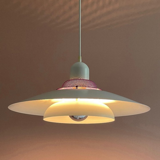 Image 1 of Jeka vintage Deens design LAMP Mid Century wit paars