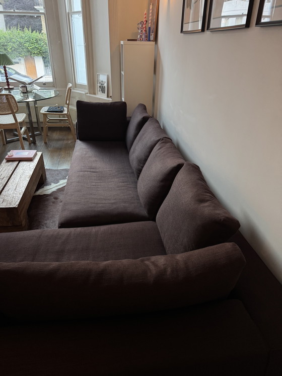 Image 1 of Sofá esquinero modular de 2 piezas Minotti Andersen Line - marrón oscuro