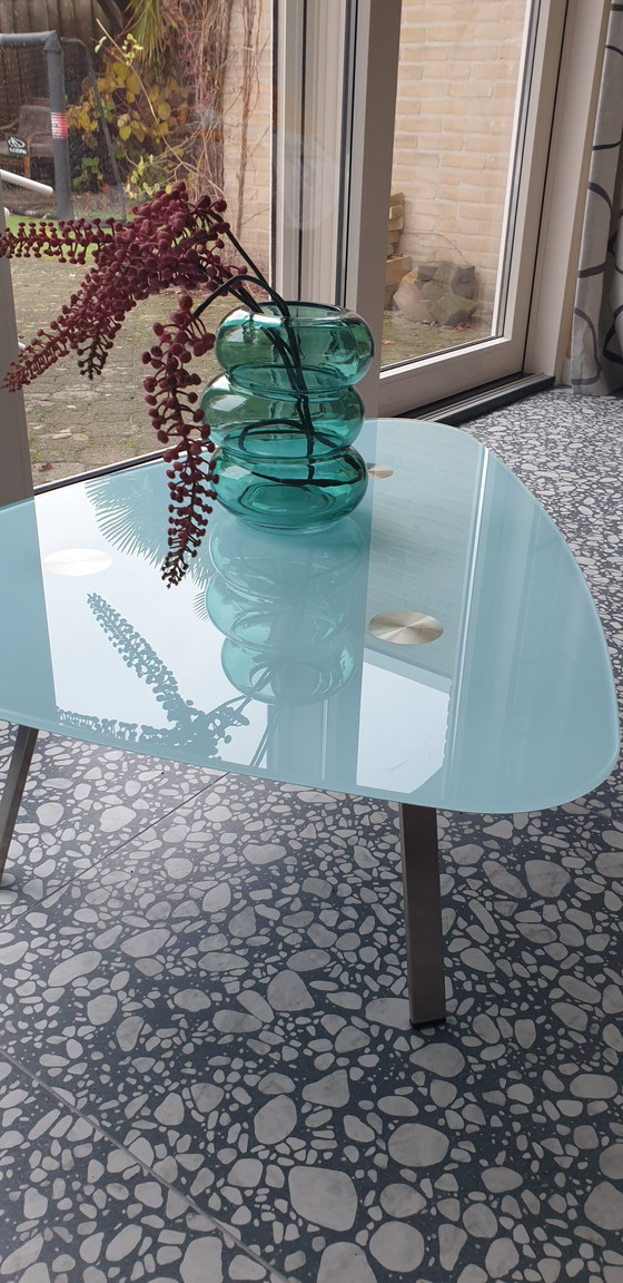 Image 1 of 3x Coffee Table Triangle Colored Glass