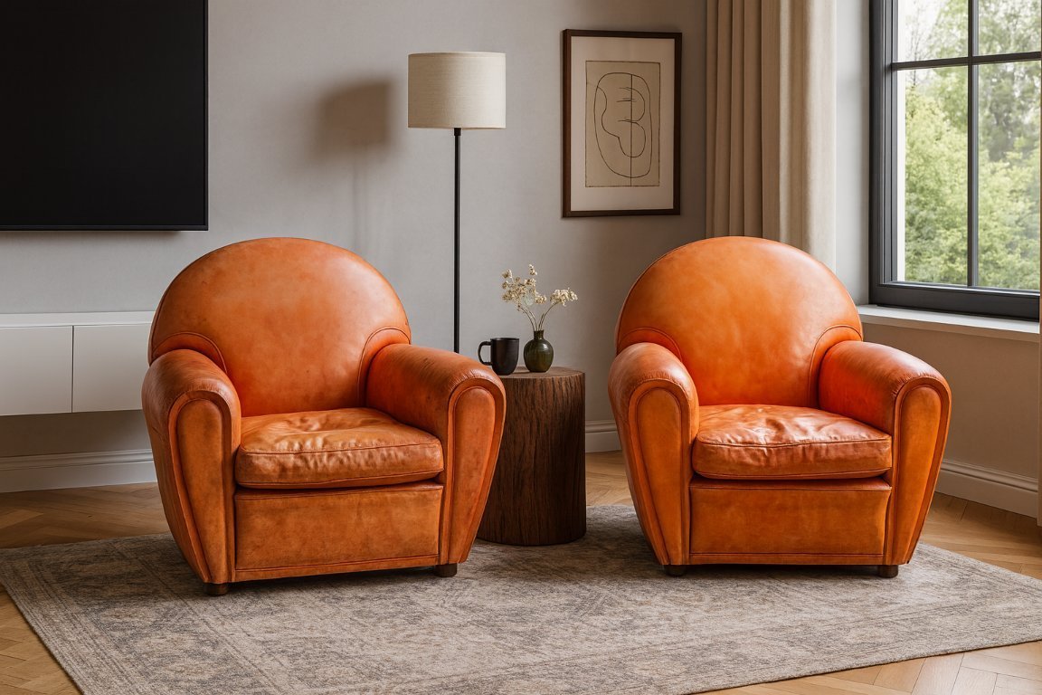 Poltrona Frau sedie da club vintage italiane €650 Whoppah