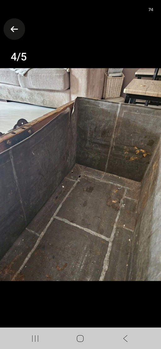Autentica cassa da marinaio/da nave/per tabacco intarsiata con piombo. – opbergkast, Wood (photo 2 of 7)