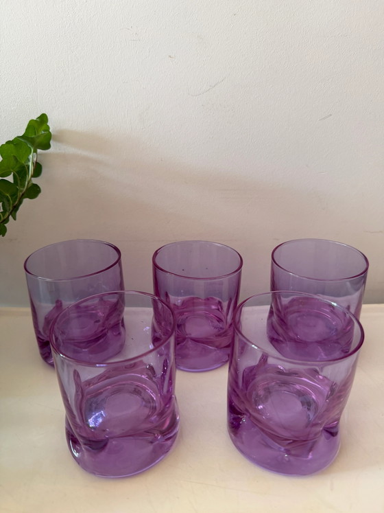 Verres Tumbler Lilas Italiens des Années 70 – Verres et carafes, Glass, Vintage (photo 2 of 7)