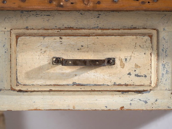 Tavolo antico in legno massello bianco (Francia, c.1900) – Tavoli da pranzo (photo 31 of 40)