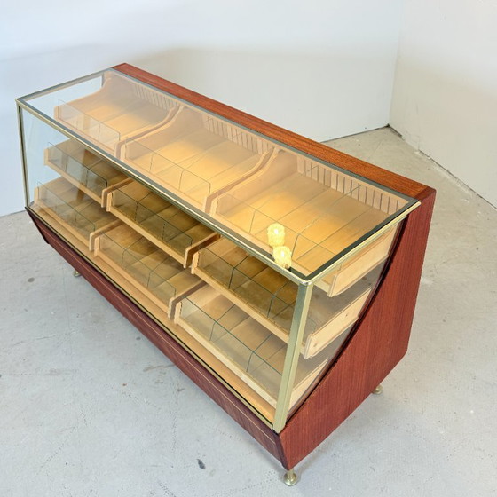 Image 1 of Bancone vintage in teak con 9 cassetti, A. Ahlström