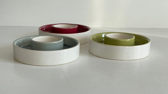 Image 1 of CANDLESTICKS Tealight Holder Crackled Ceramic