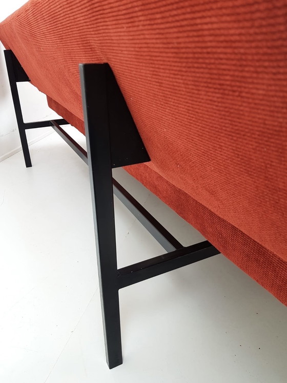 Image 1 of Gijs van der Sluis vintage | Divano letto Gispen | divano rosso pietra appena rivestito