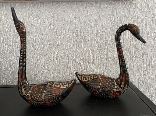 2 Swans Brass Handmade