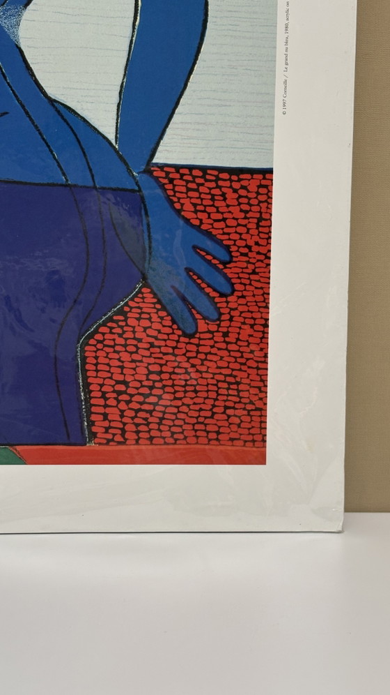 Image 1 of Vintage Le grand nu bleu Corneille print Jaski Art Gallery Amsterdam zeefdruk