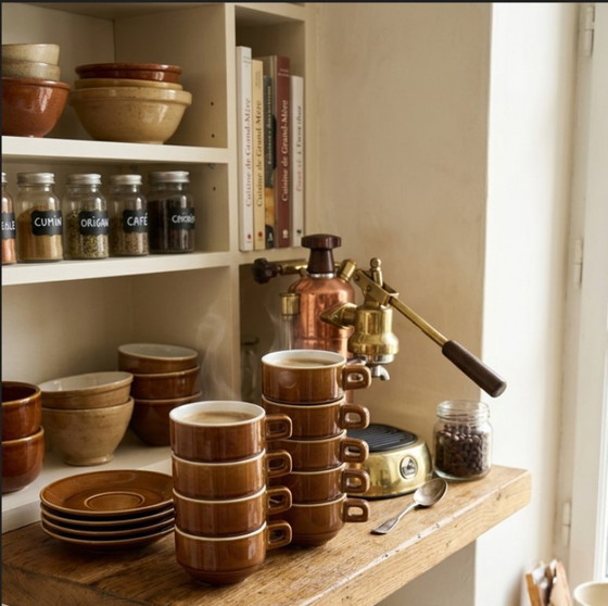 Image 1 of Set aus neun Schokoladenbechern im Bistro-Stil