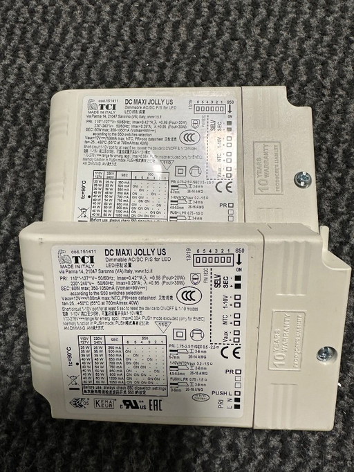 LED Drivers 2 pieces NEW!! Brand TCI type DC MAXI JOLLY US