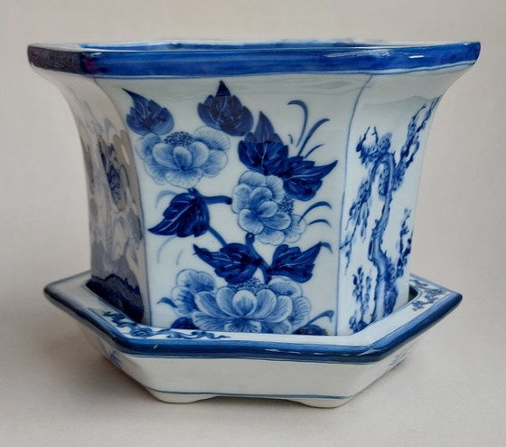 Image 1 of Antico vaso cinese - Porcellana bianca e blu