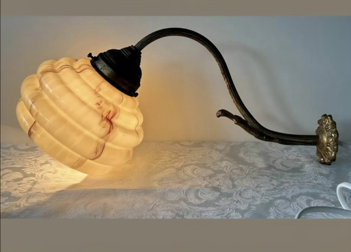 Lampada da parete Art Déco degli anni '30 di Scailmont, Belgio.