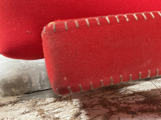 Image 1 of 4 x Rietveld Cassina 637 Utrecht Chair Fauteuil Rood Stof