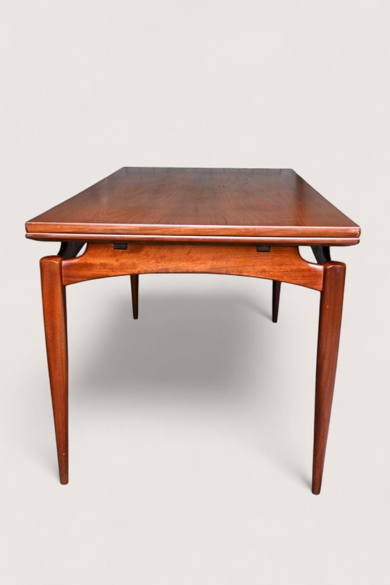 Image 1 of Rare Large Extendable Dining Table Louis van Teeffelen in Teak