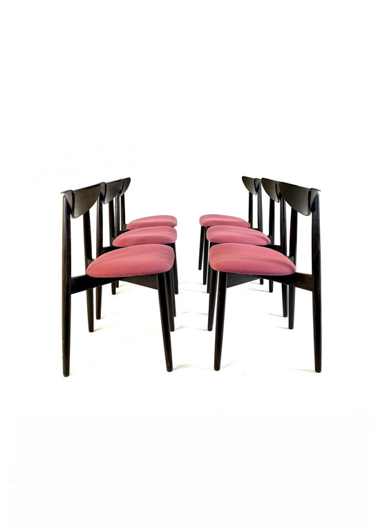 Image 1 of 6 sedie da sala da pranzo vintage, Harry Østergaard anni '60