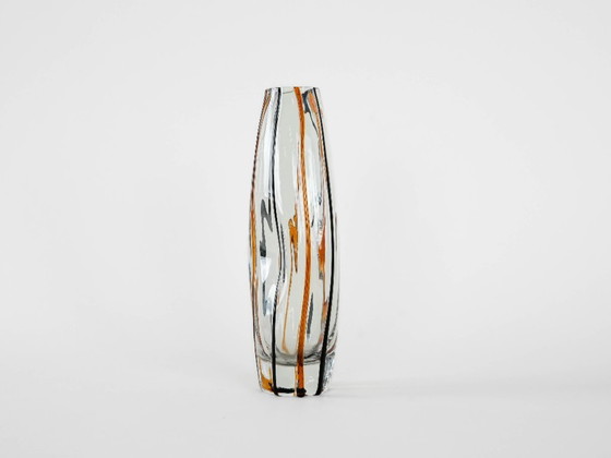 Image 1 of Glasvase, dänisches Design, 1970er Jahre, hergestellt in Dänemark