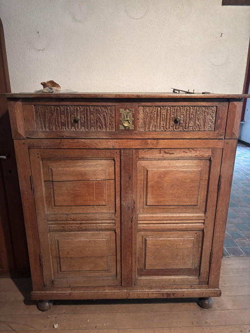 Schwarzer und brauner Kleiderschrank – kasten, Wood