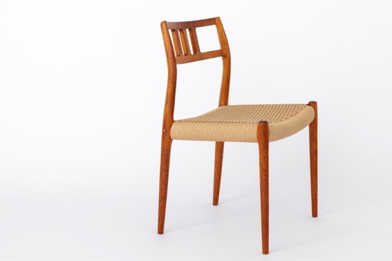 Image 1 of Chaises Niels Otto Møller Modèle 79 | Lot de 6 | Chaises de salle à manger danoises en teck | Années 1960