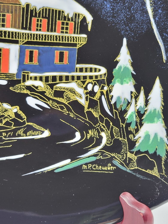 Image 1 of Decoratief bord Longwy Mountain Chalet Frankrijk