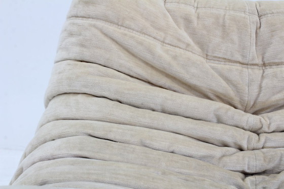 Image 1 of Vintage Togo Ligne Roset armchair velvet beige