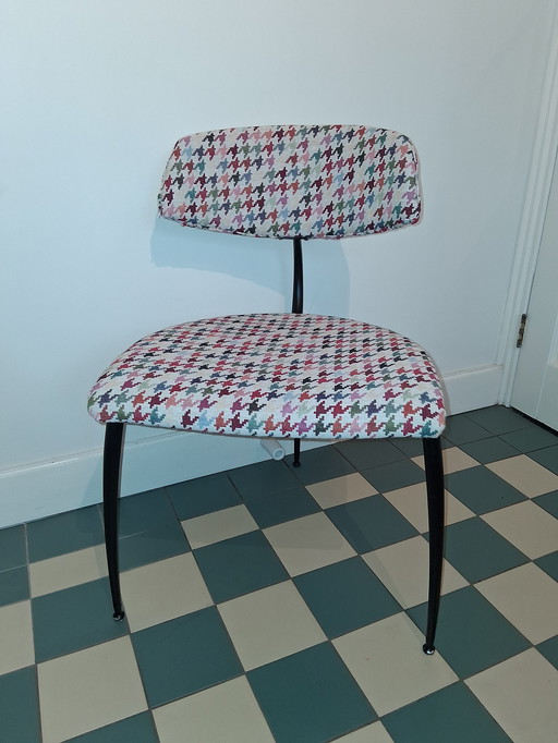 Chaises de salle à manger trépied Lande, 4x retapissées