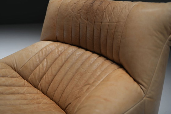 Image 1 of Aralia vintage '1981' in pelle originale di Michel Ducaroy per Ligne Roset