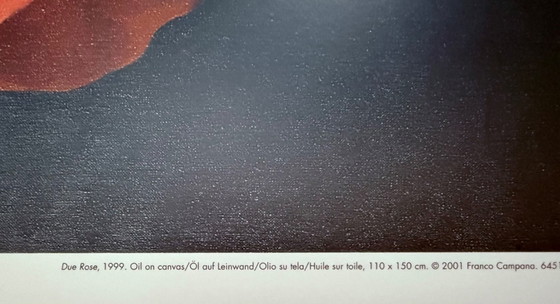 Image 1 of Franco Campana: "Due Rose, 1999". In der Platte signiert. Schöne Farben!