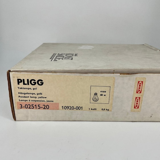 Image 1 of Suspension IKEA PLIGG vintage des années 1970 – Jaune – Boîte d'origine