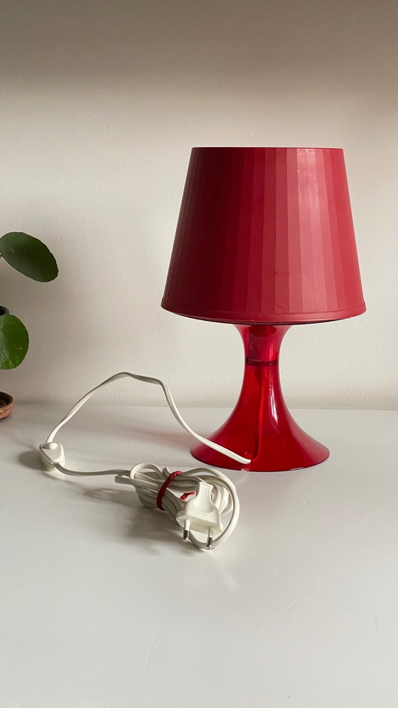 Image 1 of  Red Plexiglas lamp Ikea