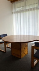 Vintage office table or diningtable ´Ate van Apeldoorn' with 4 chairs