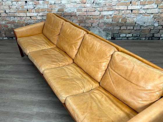 AP Stolen AP62/4 – Cuir marron clair | Hans J. Wegner – Canapés, Leather, Wood (photo 13 of 16)