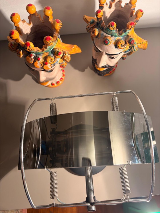 Pair of Artemide Sidecar Warrior Wall lights, Vintage design, Perfect condition, Glass, Silver (photo 7 of 14)