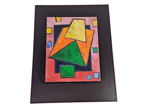 Liesbeth Tóth-de Knegt - 'Falling Castles in the Air' - canvas on wood - signed