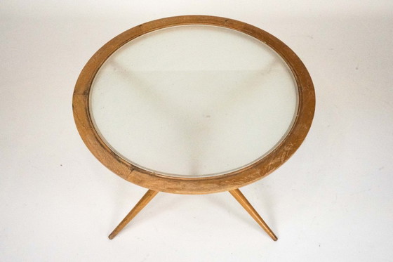 Image 1 of Table basse ronde de style Mid-Century par Cesare Lacca, Italie, années 1950.
