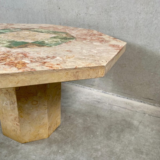 Image 1 of Vintage Marble Dining Table Italian Design