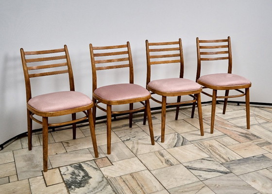Image 1 of Set of 4 Dining Chairs, TON, 1960s, Czechoslovakia