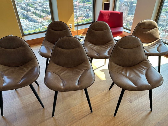 Image 1 of Ensemble de 6 chaises de salle à manger Label Vandenberg, modèle Meike