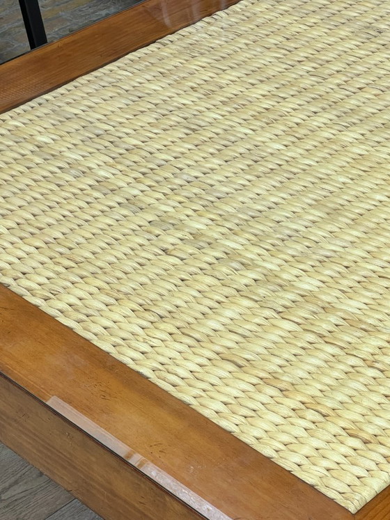 Image 1 of Vintage Ralph Lauren Home coffee table with woven wooden top