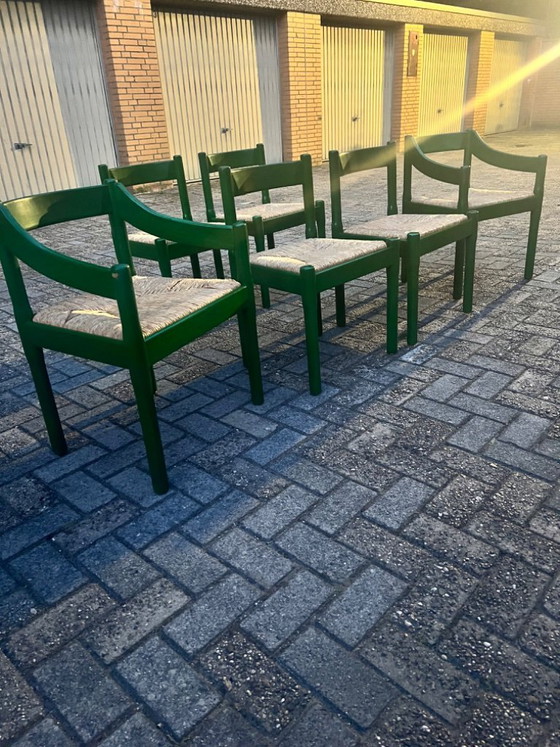Image 1 of Cassina „Carimate“ Dining Set (7 pieces) - attributed to Vico Magistretti , 1960s