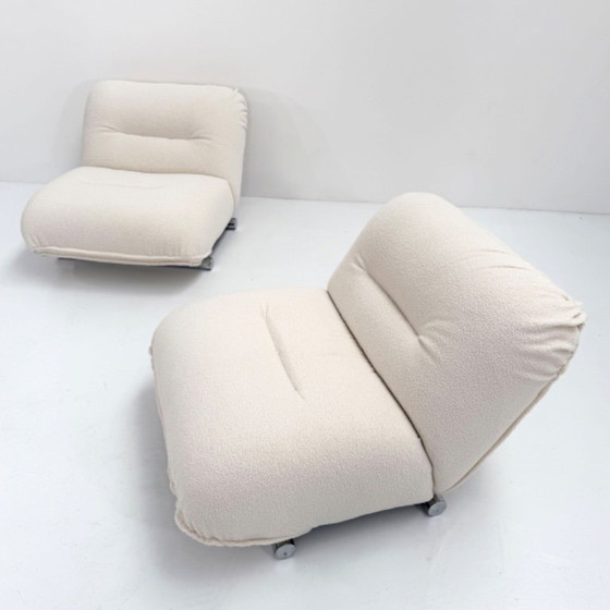 Image 1 of Ein Paar Lounge-Sessel von Giuseppe Munari für Poltrona Munari, 1970er Jahre