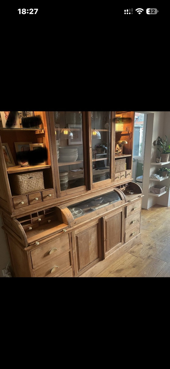 Antiker Teakholz Buffetschrank mit schönen Details, Buffetschränke, Braun (Foto 5 von 5)