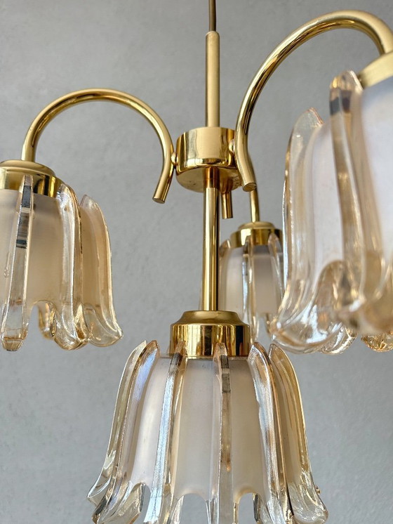 Image 1 of Lampada a sospensione vintage color ambra