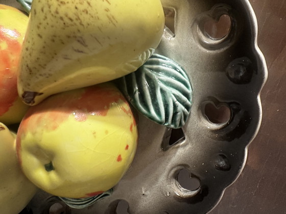 Image 1 of Vintage assiette Barbotine en ajourée