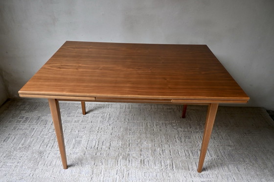 Tavolo da pranzo allungabile vintage anni '60 impiallacciatura in teak, Tavoli da pranzo, Legno, Marrone (foto 9 di 15)